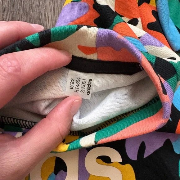 Adidas Multicolor Graphic Cropped Sweatshirt - Picture 7 of 7